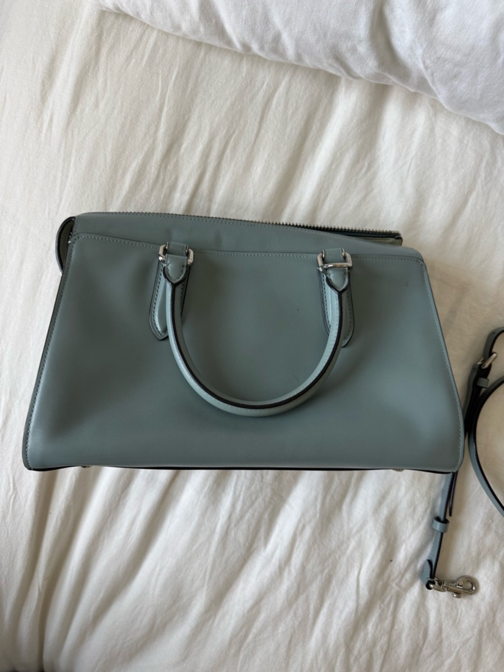 Coach Satchel in Dusty Teal Blue - Picture 6 of 7
